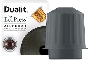 DUALIT EcoPress - Recyclage Capsules de Café - Recycleur de Capsules en Aluminium - Outil Premium Ecologique Compatible* avec Capsules Nespresso et Café Moulu