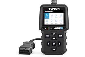 TOPDON ArtiLink AL500 OBD2 OBD Scanner con Funzioni OBDII Complete Leggi Codici di Cancellazione Preparazione ITV Ripristino Vin Modello Ricerca DTC Stampa Ausiliaria Porta OBDII