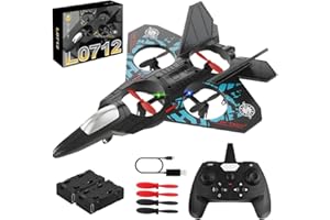 RC Flugzeug, Afenau 2,4 GHz Ferngesteuertes Flugzeug mit Batterien, 360° Surround Modellflugzeug Ferngesteuert mit LED, 6 Achsen Gyro Stabilisator RC Flugzeug Anfänger für Kinder und Erwachsene