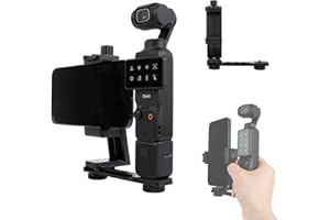 LEENCONGHUI Phone Holder for DJI Osmo Pocket 3, Cell Phone Mount Expansion Accessories with 1/4" Thread Hole Used with Tripod and Extension Rod