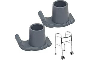 BANSUSU 2Pcs Universal Walker Glide Skis With Heavy Duty Rubber Ferrules - Replacement Glides for Medical Walker Legs and Mobility Aid