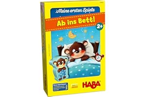 HABA 304761 - Meine ersten Spiele – Ab ins Bett!, Memo- und Zuordnungsspiel für 1-3 Spieler ab 2 Jahren, mit kindgerechtem Spielmaterial aus Holz und Pappe