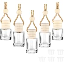 30 Diffusori Per Auto A Forma Di Diamante In Vetro – Vuoti, Con Tappo In Legno, 8 Ml