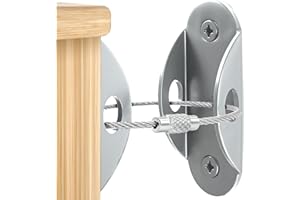 ERTZINLA Metal Anti-Tip Furniture Straps 2 Pack, Furniture Straps for Bookshelf, Cabinet, Dresser (Sliver)