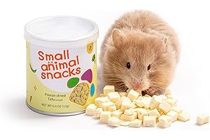 Niteangel Hamster-Snacks und Leckerlis Spielzeug - Natürlicher Leckerbissen für Zwerghamster, Syrische, Robo, Gerbils, Mäuse, Degus oder (Freeze-Dried Tofu 5mm - 0.4oz (11g))