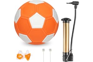 CLVSYH Pallone Da Calcio A Curva 20cm, Calcio Flessibile Per Bambini, Pallone Da Calcio Leggero Con Pompa, Pallone A Effetto, Regalo Per Bambini Di 6-12 Anni Che Amano Il Calcio