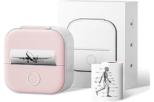 ‎ASPRINK ASprink T02 Bluetooth Mini Drucker für Smartphone, tragbarer Fotodrucker fürs Handy, Etikettendrucker, Mobiler Drucker, kompatibel mit iOS & Android, Sticker Drucker für Tagebuch, Memo, Foto, Notizen