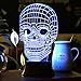 Produktbild SAVFY 3D LED Lampe 3D Skull Illusion Light Skelett Tischlampe Schädel-Form Lichteffekt für Halloween Weihnachten Party