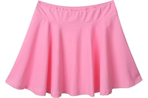 Aislor Falda Corta para Niñas Falda de Patinaje Danza Plisada Elástica A-Line Falda Casual Escolar Animadora Ropa de Patinador Bailarina Chica Baile Jazz