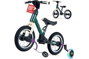 Kidcruiser Pedalplay Draisienne evolutive, Velo Enfants 2 Ans, Design 3 en 1, Javec des roulettes latérales et des pédales à LED, Cadre Robuste