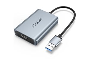 ABLEWE Adaptateur USB vers HDMI, USB 3.0/2.0 vers HDMI 1080p Full HD Video Audio Multi Moniteur Convertisseur Adaptateur pour PC HDTV Compatible avec Windows XP 10/8.1/8/7