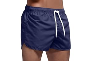 ZYPAINIY Shorts de Playa con Estilo Patchwork para Hombre Bañadores Hombre Secado Rápido Playa Pantalones Cortos de Baño con Bolsillos Cordón Bañador Multicolor