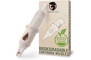 Cartuchos de agujas de tatuaje biodegradables WARRIOR Cartridge Needles ecológico Big Magnum 20 piezas PMU Maquillaje permanente desechable de acero quirúrgico japonés (0.30mm-1015M1)