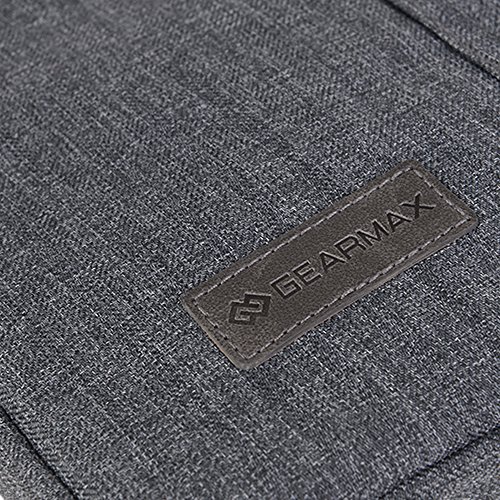 Acxeon Business Laptop Netebook Hülle Sleeve Tasche einfachen Stil Wasserabweisendes Nylongewebe Notebook Sleeve für MacBook Air / Pro Retina, Surface pro4, Ultrabook /Netbook (15.6″, Grau) - 5