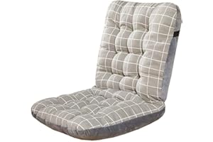 JORTUIO Pack 2/4/6 Cojines para Silla con Respaldo ,Cojín de Silla Oficina ,Cojines para Silla de Terraza Acolchados,para Gaming,Mecedora,Terraza,Ruedas,Exterior Jardin ( Color : W , Size : 33x42x45cm1pc )