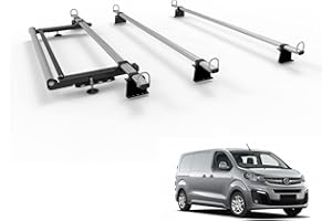 AUTORACK PRODUCTS TITAN WorkReady Van Roof Rack 3 Bars - Compatible for Vauxhall Vivaro Mk3 (2019-onward) - With Rear Roller.