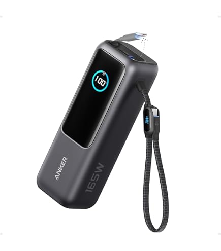 Anker Prime Power Bank, 9600mAh Battery with 65W Output, Built-in