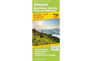 Simssee, Rosenheim, Kufstein, Prien am Chiemsee: Wander- und Radkarte mit Ausflugszielen & Freizeittipps, wetterfest, reißfest, abwischbar, GPS-genau. 1:35000 (Wander- und Radkarte: WuRK)