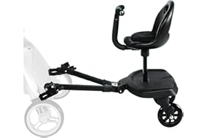 Trittbrett für Kinderwagen Universal, Vihir Buggy Board mit Sitz, Kiddy Board für alle Kinderwagen, Buggyboard für Geschwister, Kinderwagen Zubehör Für Kinder Von 2-6 Jahren