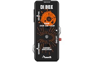 Amuzik Di Box Effect Pedal Matchbox Effector for Electric Guitar Pedal with Ture Bypass Mini Size