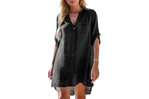 Suffolly Abito Copricostume Mare Donna,Copricostume Donna Mare Curvy,Vestiti Mare Donna,Abito Mare Donna,Copri Costume Mare Donna,Vestito Copricostume Donna