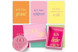 ‎ELENA MILLER Affirmationskarten für Erwachsene - Für mehr Selbstliebe, Motivation und Selbstbewusstsein - Achtsamkeitskarten Mindfulness - 60 Glückskarten - Positive Affirmationen für Erwachsene (Deutsch)