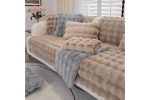 ‎WYJHNLBEDC WYJHNLBEDC Sofa/Couch überzug/überwurf, Sofa überwurfdecke, Warmer Super Weicher Plush Sofabezug für Sofa L Form/U Form/Ecksofa 3/2/1 Sitzer, Sofaschutz Hund Kratzschutz Katze Braun 70x210cm