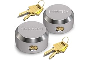 Bwintech 2 Juego de Candados Con Grilletes Ocultos, Cerradura de Seguridad de Acero Sólido Para Furgonetas, Cerradura de Puerta de Remolque Con 4 Llaves Idénticas