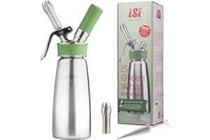 iSi Sahnespender Green Whip für vegane und tierische Schlagsahne - 0,5L - Sahnesyphon aus rostfreiem Edelstahl - Alle Teile spülmaschinenfest - Für Profi-Einsatz - HACCP, NSF zertifiziert