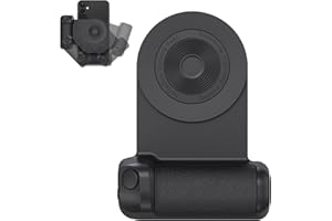 KYAOAYO Magnetischer Kameragriff, Bluetooth-Halterung, Fernbedienungsgriff, Selfie-Ständer mit Kameraverschluss, Halterungsstabilisator, wiederaufladbarer kabelloser Halter (Grundlegendes Schwarz)