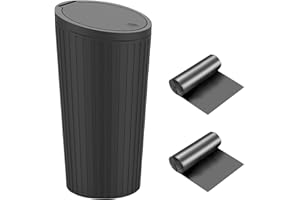FONWUJIOT Auto Mülleimer mit Deckel, Automülleinmer Klein,Auto Mülleimer, Mini Mülleimer Auto, mit 2 Rollen Müllsäcke, für Autos, Zuhause, Büro, Schlafzimmer