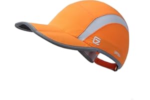 GADIEMKENSD UPF50+ Folding Outdoor Hat Unstructured Reflective Design Breathable Soft Sport Cap for Outdoor Sport