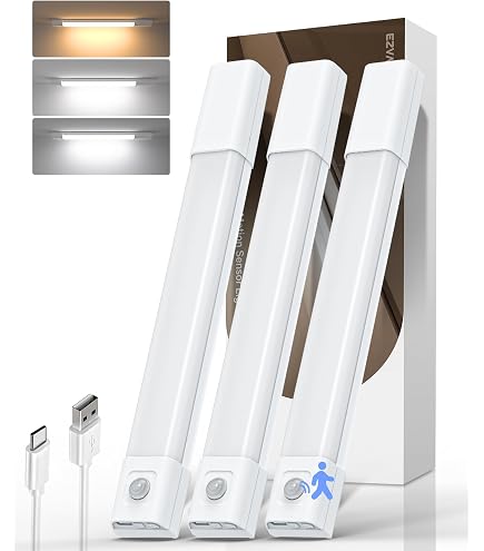 4x LED-Schranklicht Mit Bewegungsmelder – Kabellose Unterbauleuchte Mit 3 Farben & Dimmung
