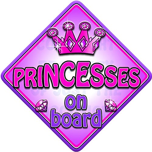 TROPHY * PRINCESSES on board * non personalised novelty baby on board car window sign