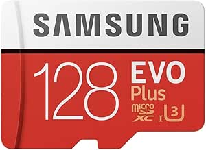 Samsung MB-MC128GA/EU EVO Plus 128 GB microSDXC UHS-I U3 Speicherkarte inkl. SD-Adapter Rot/Weiß