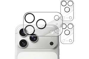 ‎JETECH JETech Osłona Obiektywu Aparatu dla iPhone 17 Pro 6,3 Cala, 9H Szkło Hartowane, Antyzarysowania, Przyjazny dla Etui, Nie Wpływa na Nocne Zdjęcia, HD Przejaśniać, 3 Sztuki (Przezroczyste)