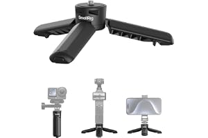 SMALLRIG Action Camera Tripod for DJI Osmo Pocket/Action, for Insta360 Luna | For Osmo Pocket 4P/4/3, Action 6/5 Pro/4, 1/4"-20 screw, Load Capacity 500g/17.6oz, Weight 50g/1.76oz, Compact at 10cm/3.9''
