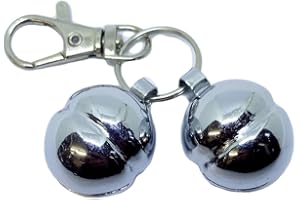 GB FALCONRY SUPPLIES GB Falconry Quality Lahore Bells for Dogs Size 9 (A pair with Lobster Clasp & split ring)