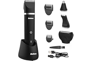 Intim Rasierer Männer, Scdom Body Groomer Men mit USB-Ladestation für Leiste, Schamkugel, Bart, Nase. Austauschbare Keramik-Klingenköpfe Wet/Dry Waterproof Cordless Rasierer Intimbereich Herren