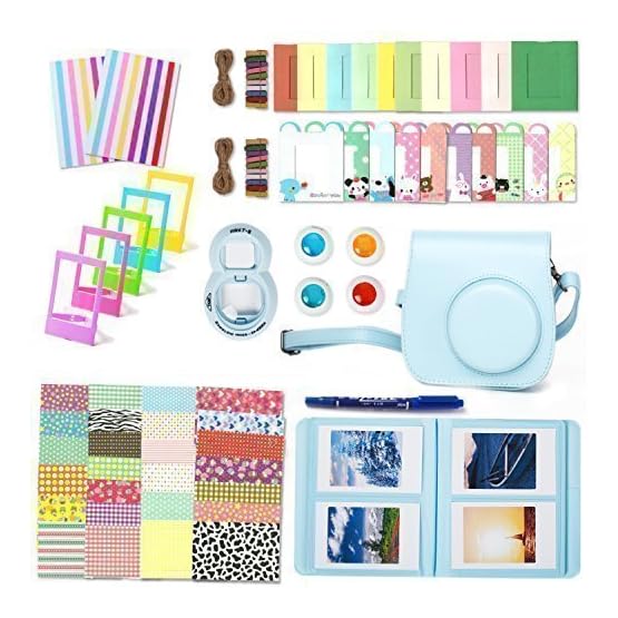 Leebotree Paquete de Accesorios Compatible con cámara Instax Mini 9 Incluye: Caso/Album/Lente para Autoretrato/Filtros…