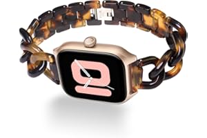 EWENYS Luxury Resin Strap for Ladies Girls Women, Compatible with Garmin vívomove Luxe Style Venu Sq 2 40mm 43mm Amazfit GTS 4 3 2 2e mini Replacement Strap