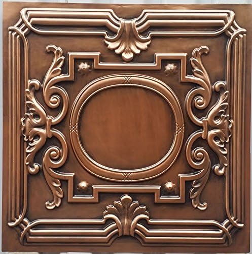 PL15 faux painted antique copper ceiling tiles 3D embossed cafe pub shop art Decoration wall panels 10pieces/lot