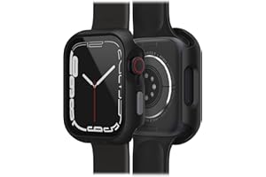 OtterBox Eclipse Watch Bumper with Integrated Glass Screen Protector for Apple Watch Series 9/8/7 - 45mm, Tempered Glass, Shockproof, Drop proof, Sleek Protective Case for Apple Watch, Black