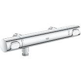 GROHE Precision Flow Shower Thermostat, Water Saving Technology and Eco Control Button, QuickSpanner Installation Included, C