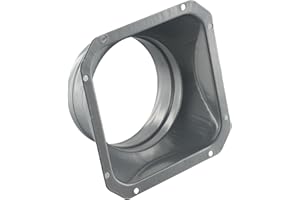 OCEANLEND Bride d'aération en métal, anti-corrosion, connecteur de tuyau de ventilation mural, adaptateur de bride de tuyau d'air avec trous de montage à vis (100 mm)