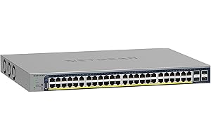 NETGEAR Smart Switch 52 Ports Ethernet Gigabit PoE (GS752TP V3) - manageable, Administration dans Le Cloud Insight, 48 PoE+ à 380 W, 4 SFP 1 Gbit, Montage Bureau ou Rack, Protection à Vie Pro Safe