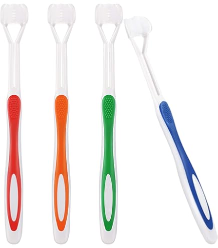 HDGSAFD Lot De 6 Brosses À Dents À Trois Faces, Brosse À