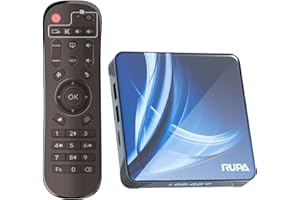 RUPA Android TV Box, 4K TV Box 11.0 RAM 4GB ROM 64GB RK3318 Quad-Core CPU WiFi 2.4/5.8Ghz BT4.0 3D 4K 1080P10/100M Ethernet HD2.0 Smart TV Box