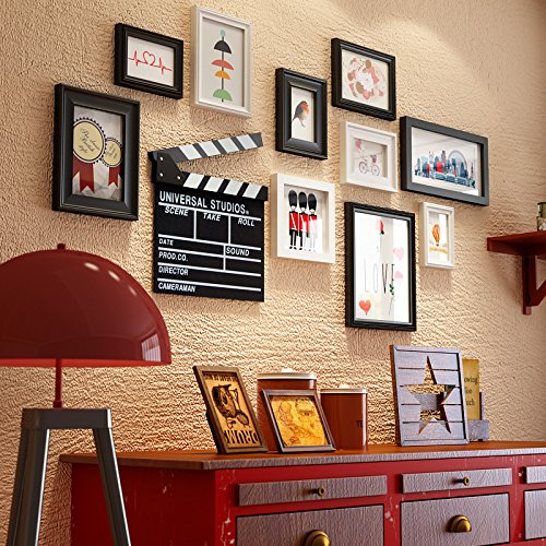 Massivholz foto Wohnwand Wohnzimmer Restaurant Die amerikanische Retro Bilderrahmen Wand kreative Wand Foto an der WandDassSchwarze und Weiße Santa Fe Das Herz