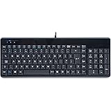 Perixx PERIBOARD-220U Wired USB Compact Keyboard with Numeric Keypad, Black, UK Layout